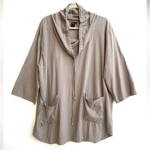 Focus Casual Life draped neck artsy top